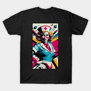 Colorful nurse pop art T-Shirt